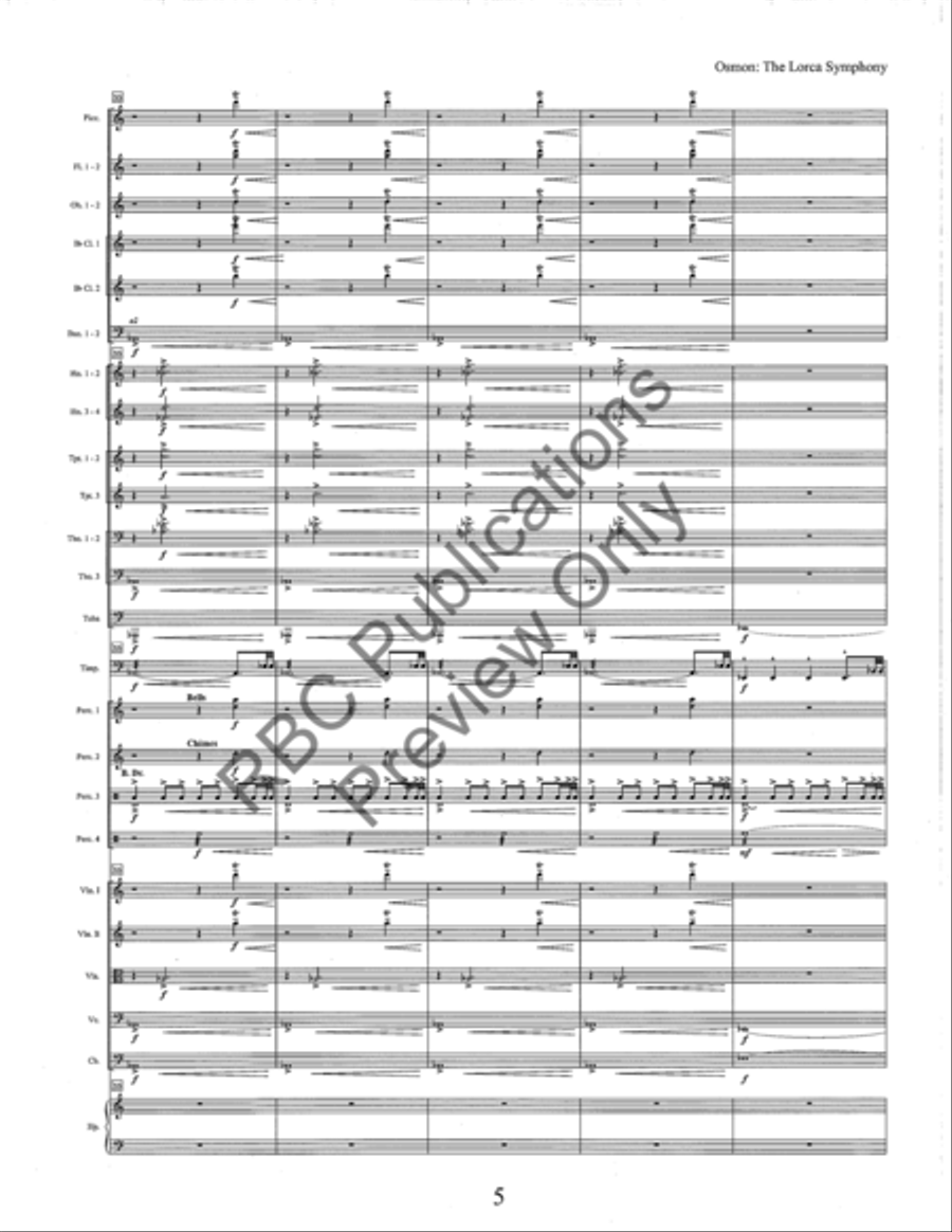 The Lorca Symphony (Score) Full Orchestra scores gallery preview page 8