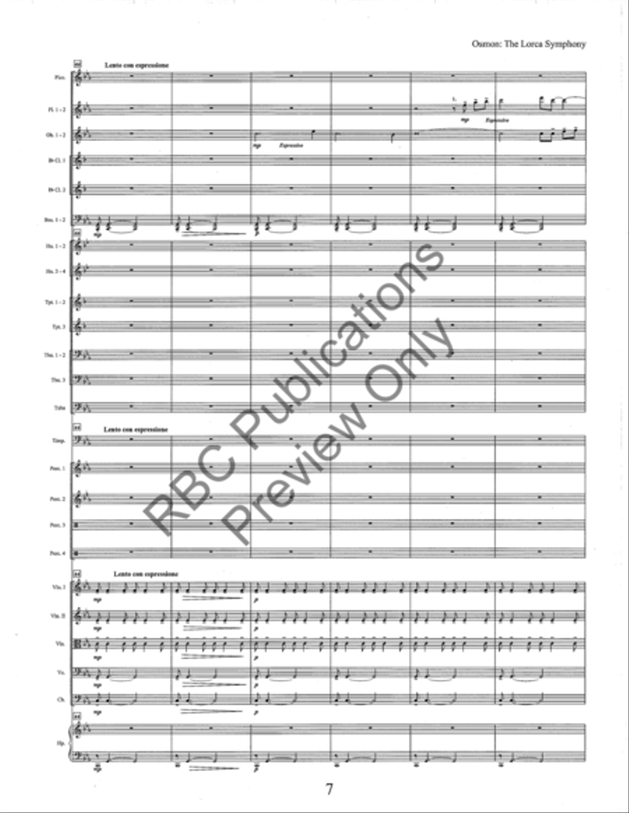 The Lorca Symphony (Score) Full Orchestra scores gallery preview page 10