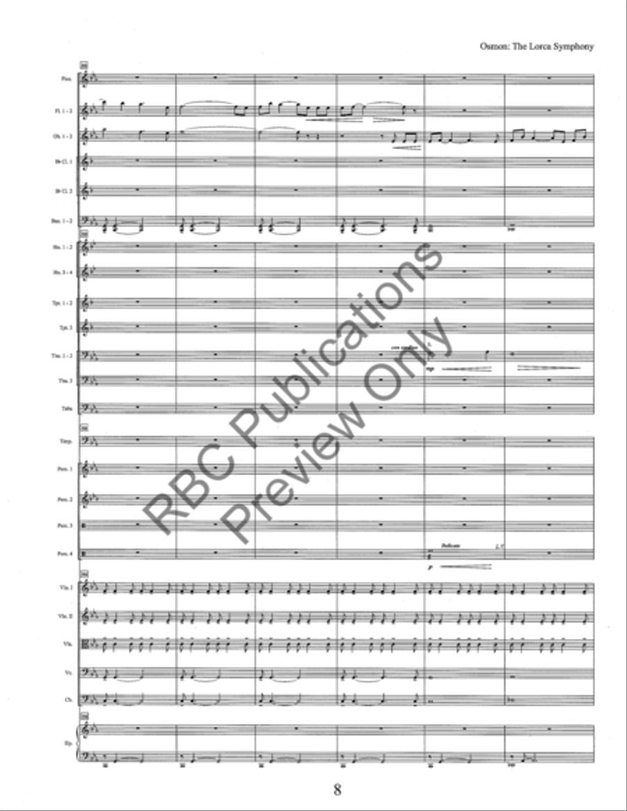 The Lorca Symphony (Score) Full Orchestra scores gallery preview page 11