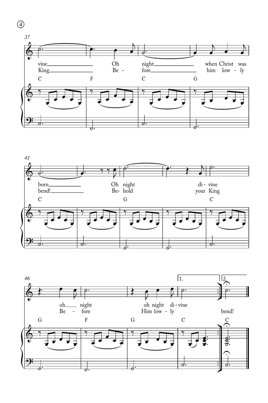 Oh Holy night Voice scores gallery preview page 4