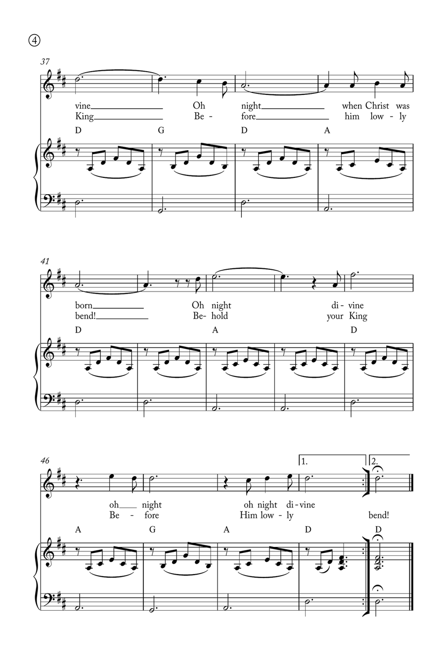 Oh Holy night Voice scores gallery preview page 4