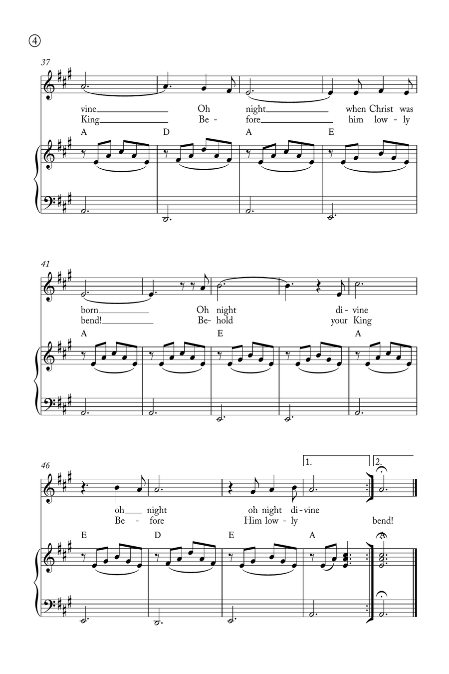 Oh Holy night Voice scores gallery preview page 4