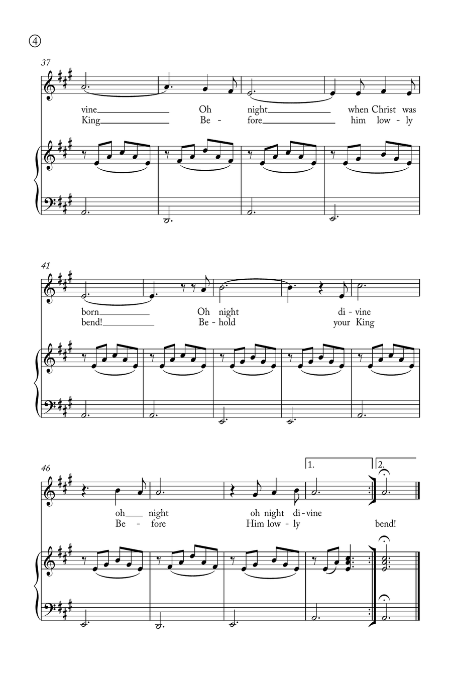 Oh Holy night Voice scores gallery preview page 4