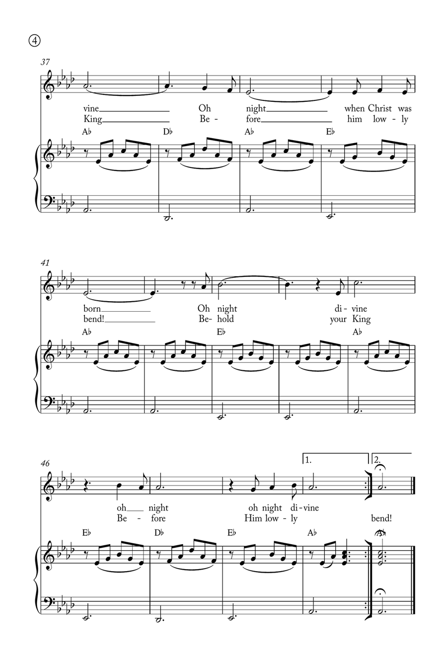 Oh Holy night Voice scores gallery preview page 4
