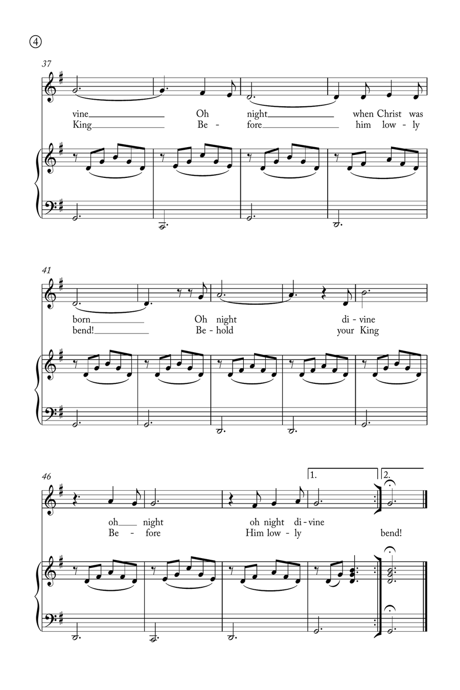 Oh Holy night Voice scores gallery preview page 4