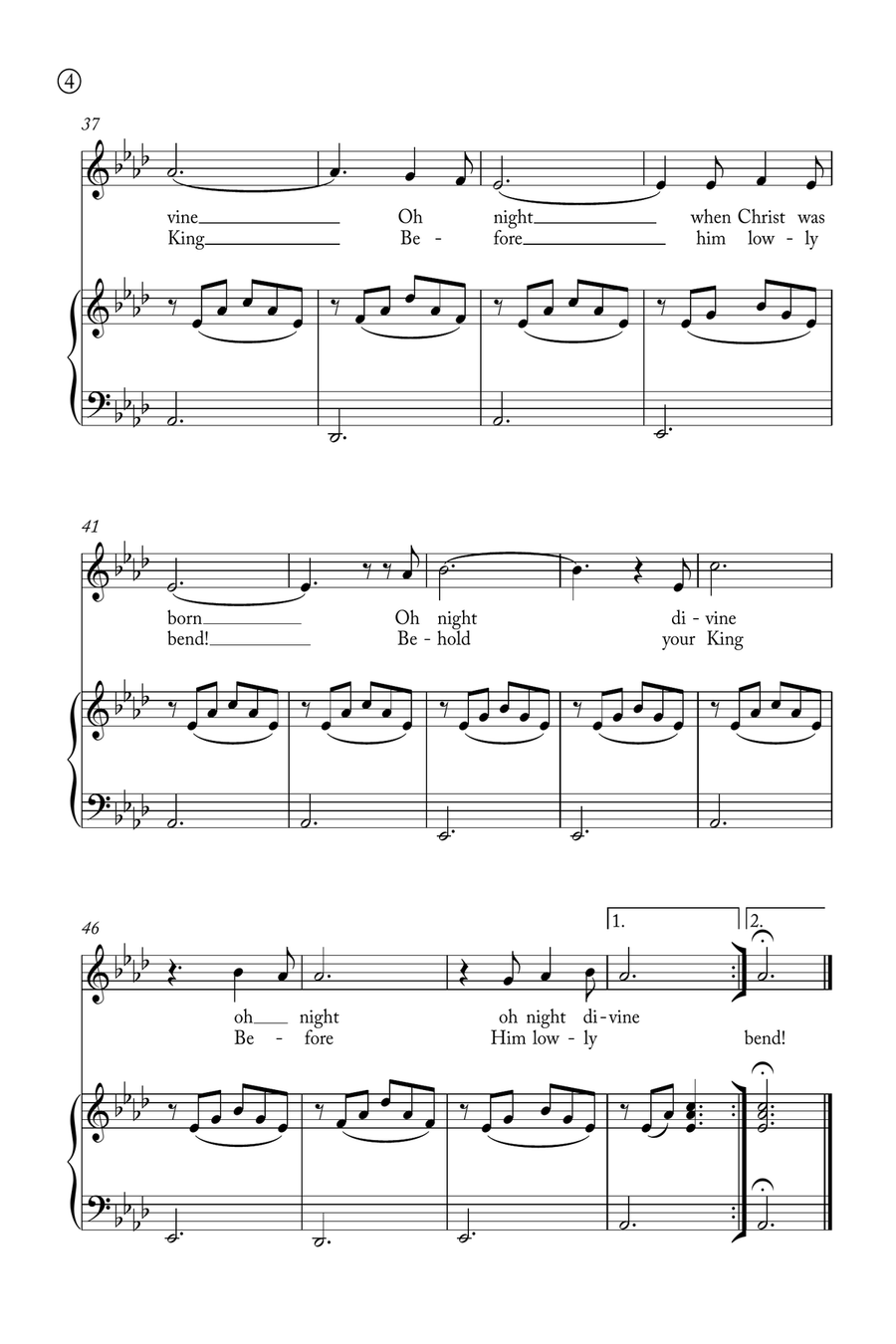 Oh Holy night Voice scores gallery preview page 4
