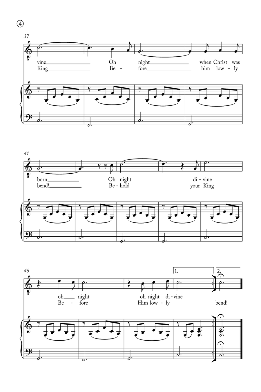 Oh Holy night Voice scores gallery preview page 4