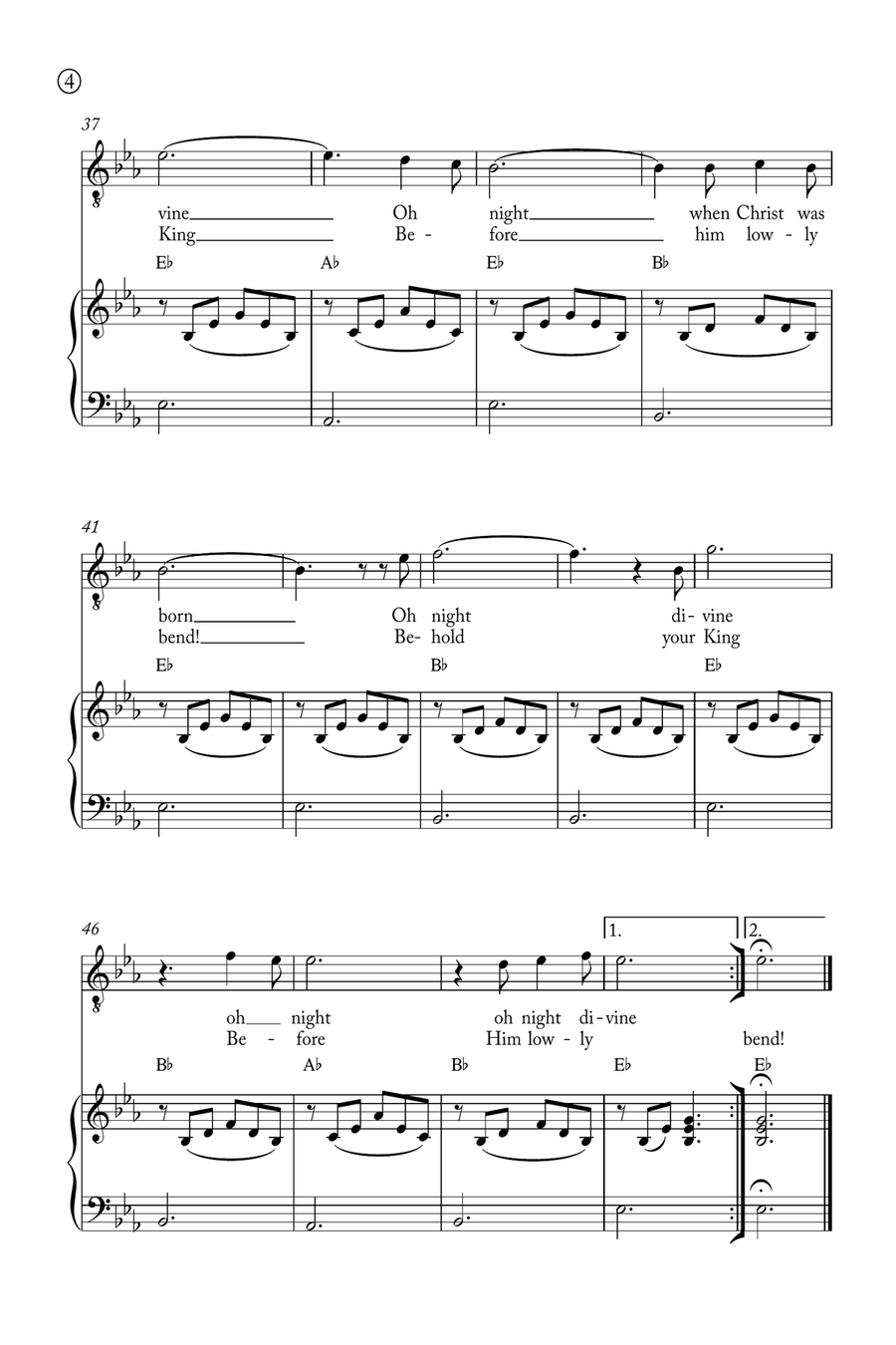 Oh Holy night Voice scores gallery preview page 4