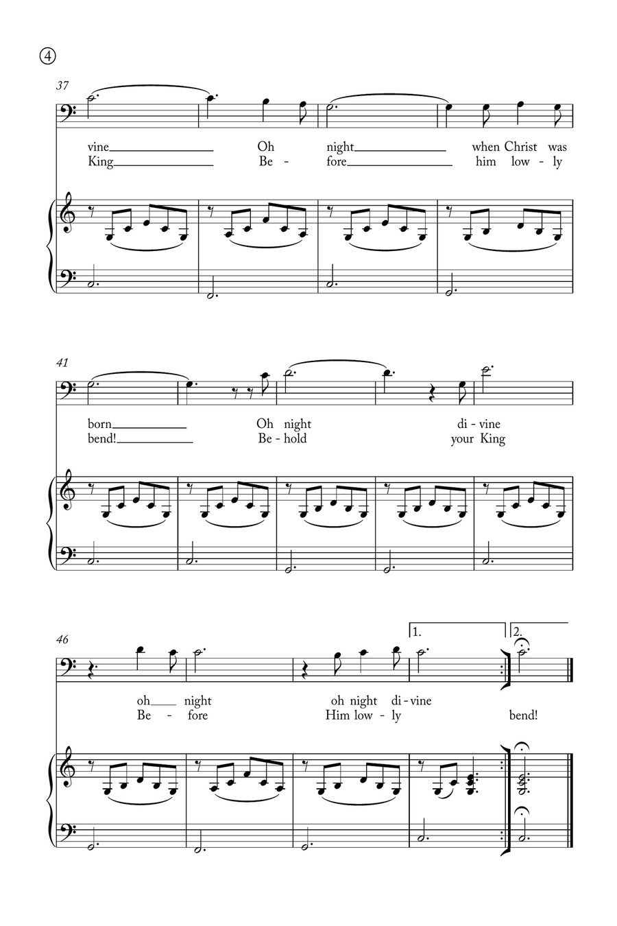 Oh Holy night Voice scores gallery preview page 4