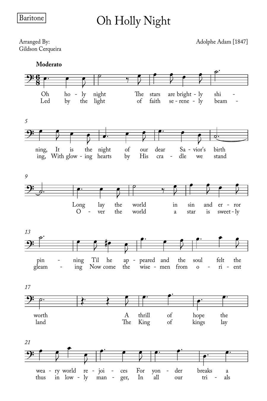 Oh Holy night Voice scores gallery preview page 5