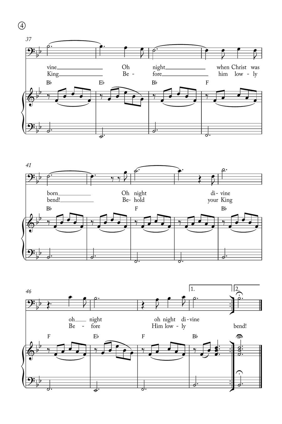 Oh Holy night Voice scores gallery preview page 4