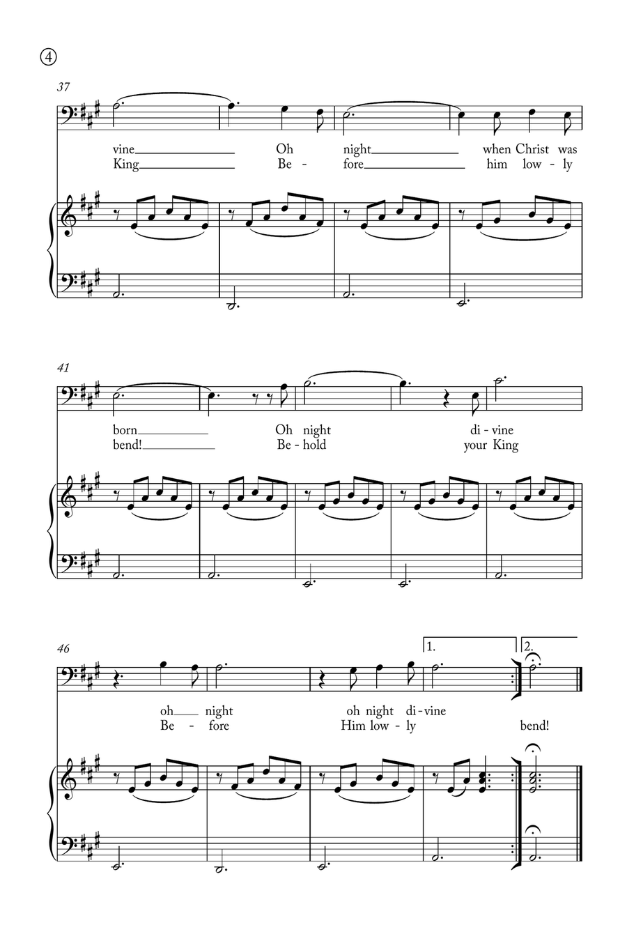 Oh Holy night Voice scores gallery preview page 4