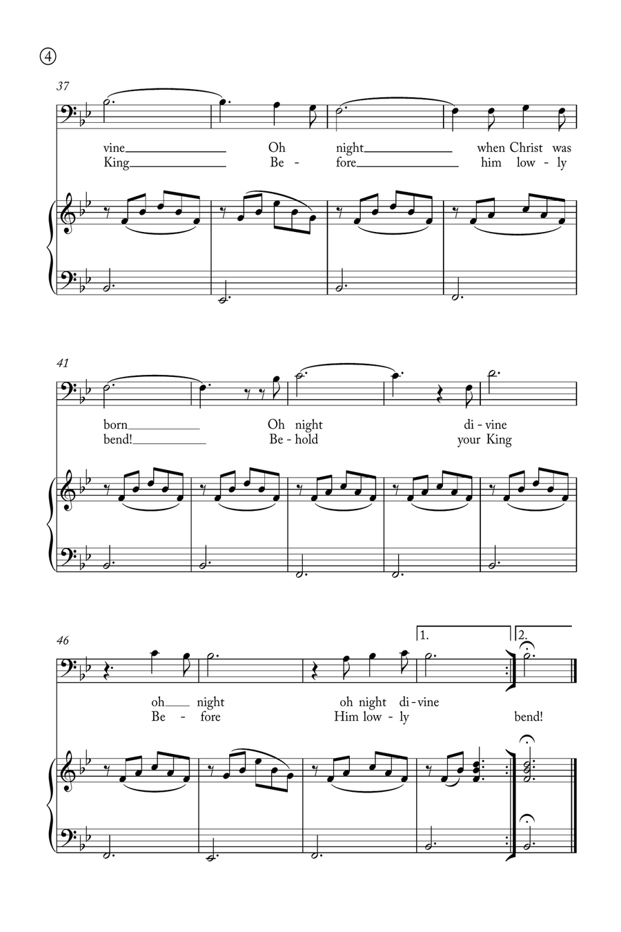 Oh Holy night Voice scores gallery preview page 4