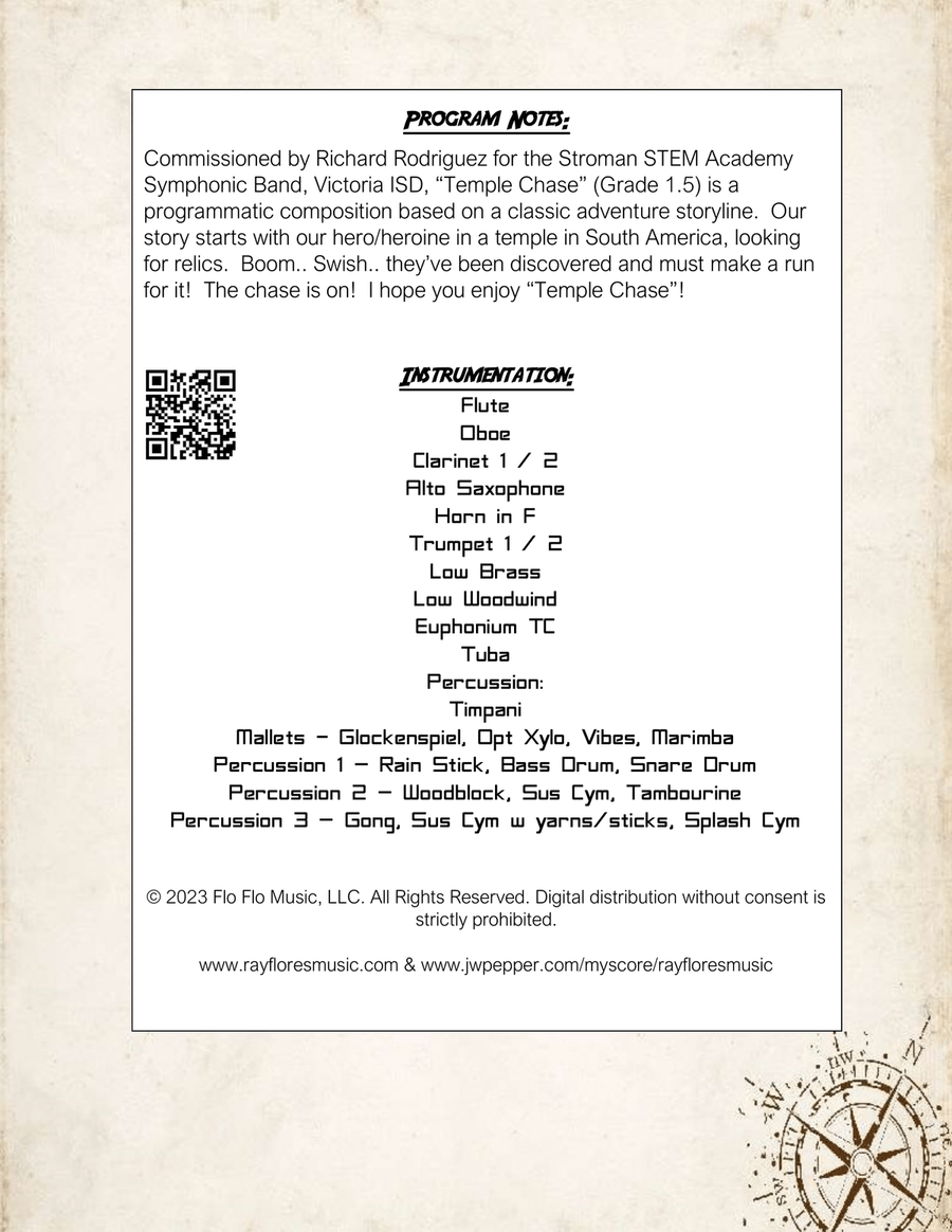 Temple Chase Temple Chase Concert Band scores gallery preview page 2