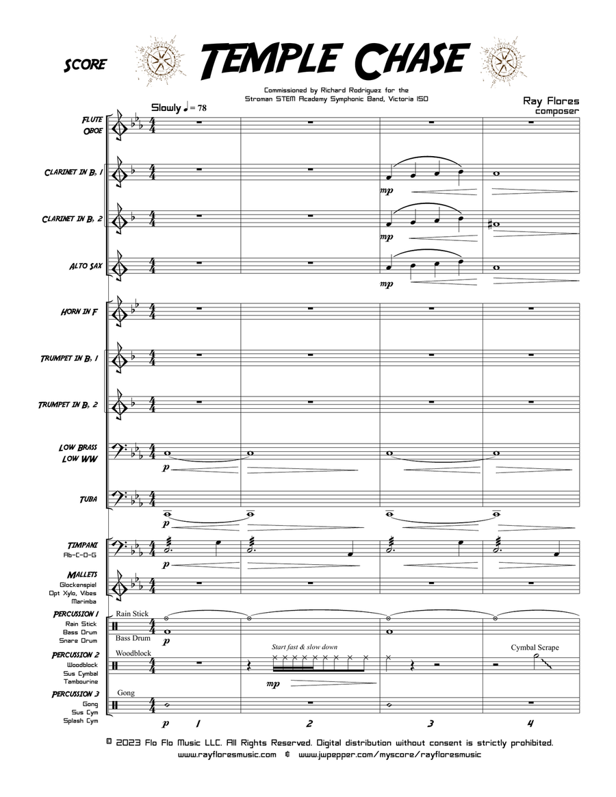 Temple Chase Temple Chase Concert Band scores gallery preview page 3