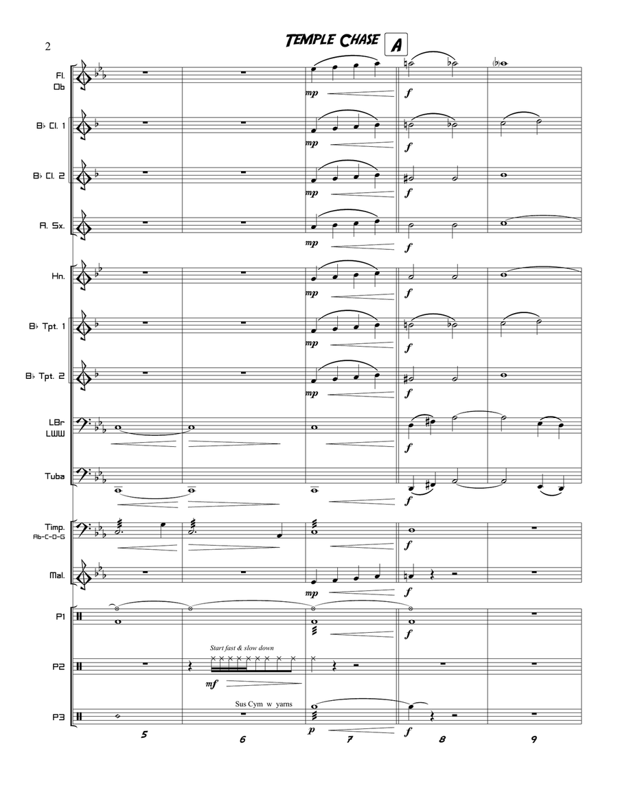 Temple Chase Temple Chase Concert Band scores gallery preview page 4