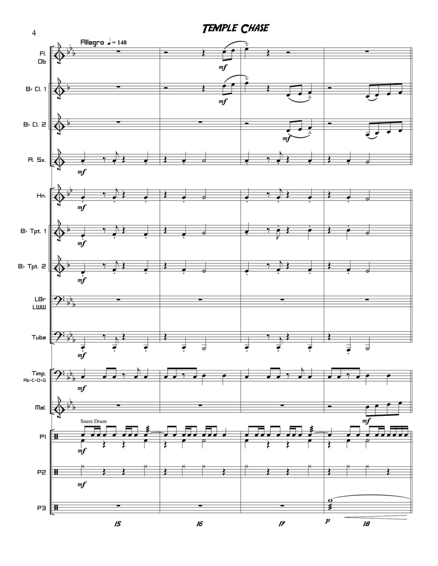 Temple Chase Temple Chase Concert Band scores gallery preview page 6
