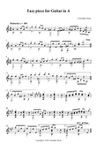 Easy Piece for Guitar in A