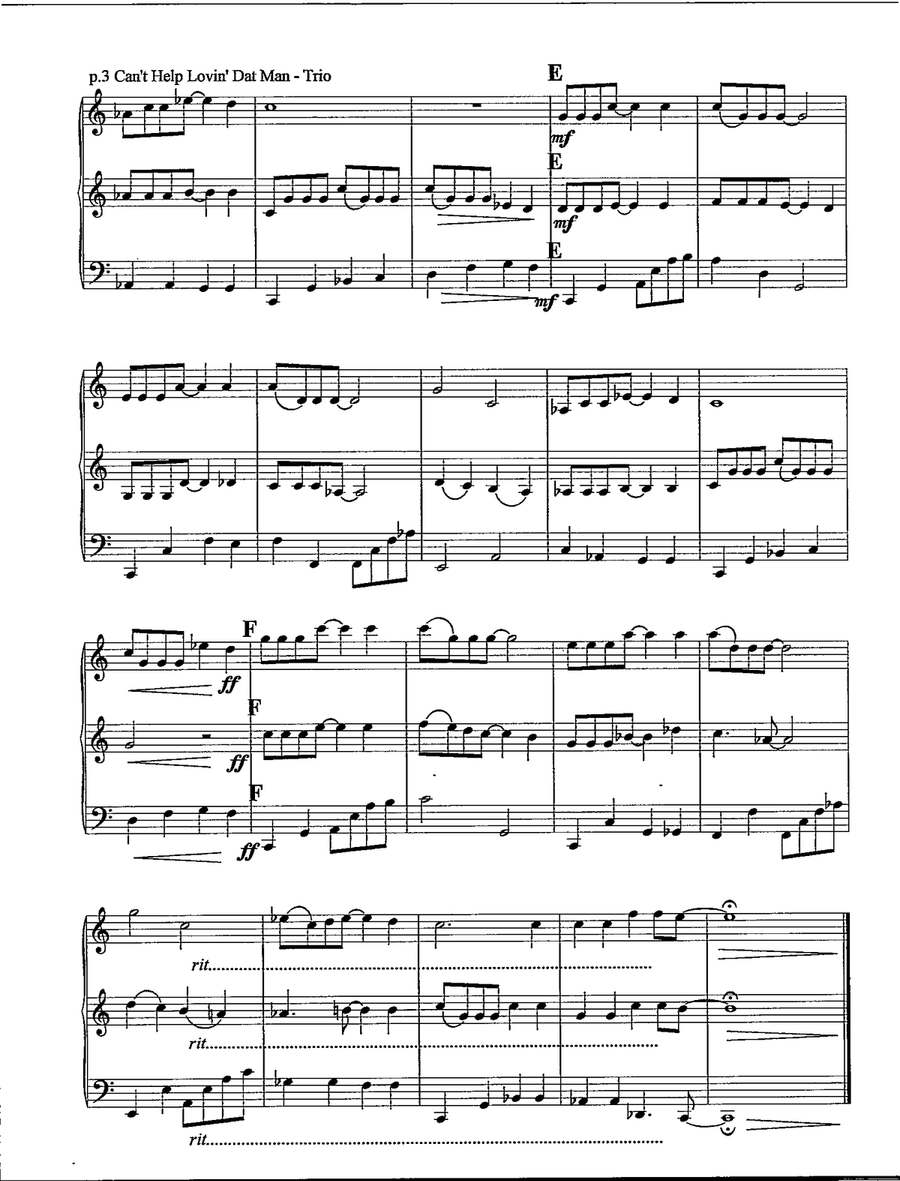 Can't Help Lovin' Dat Man String Trio scores gallery preview page 4
