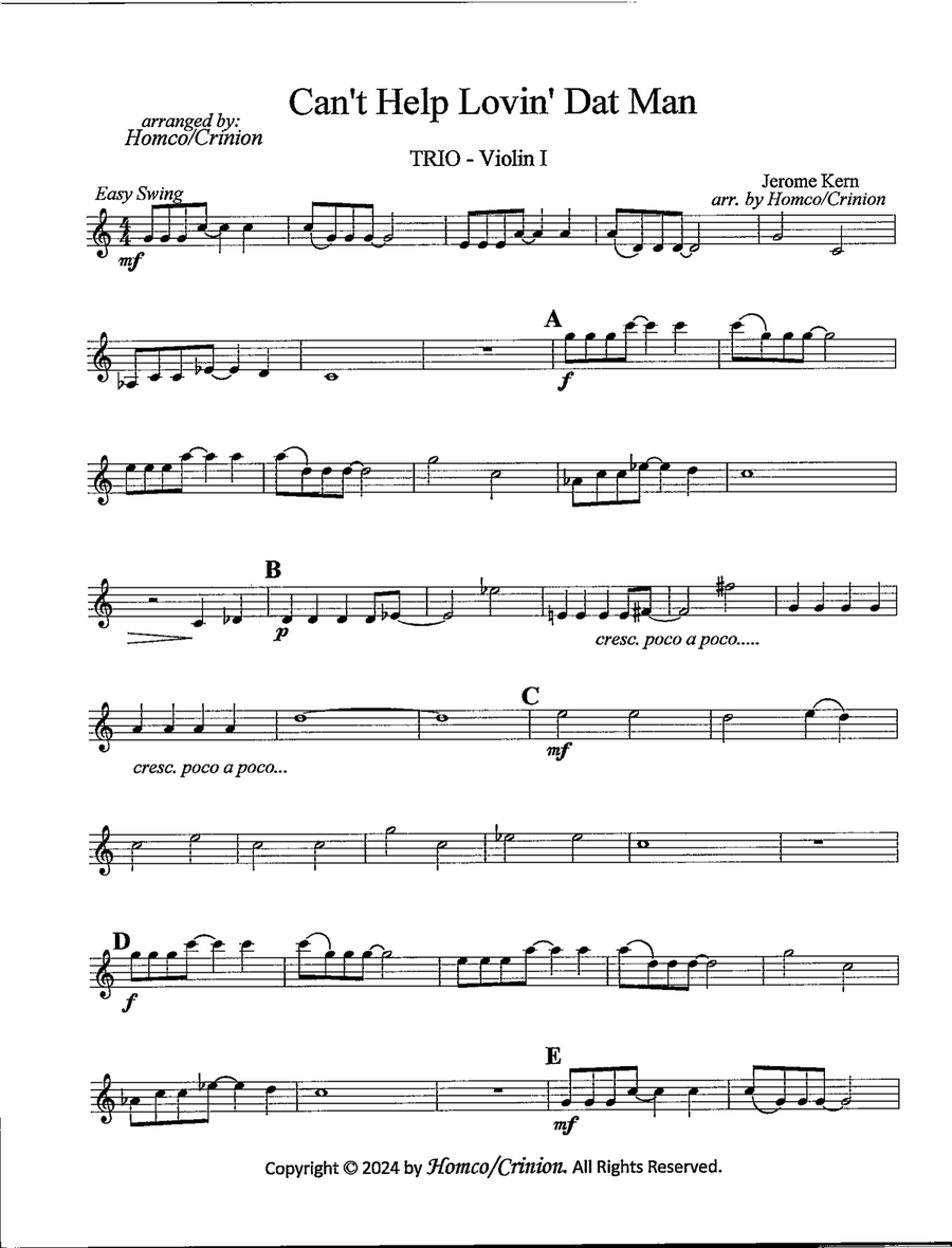 Can't Help Lovin' Dat Man String Trio scores gallery preview page 5