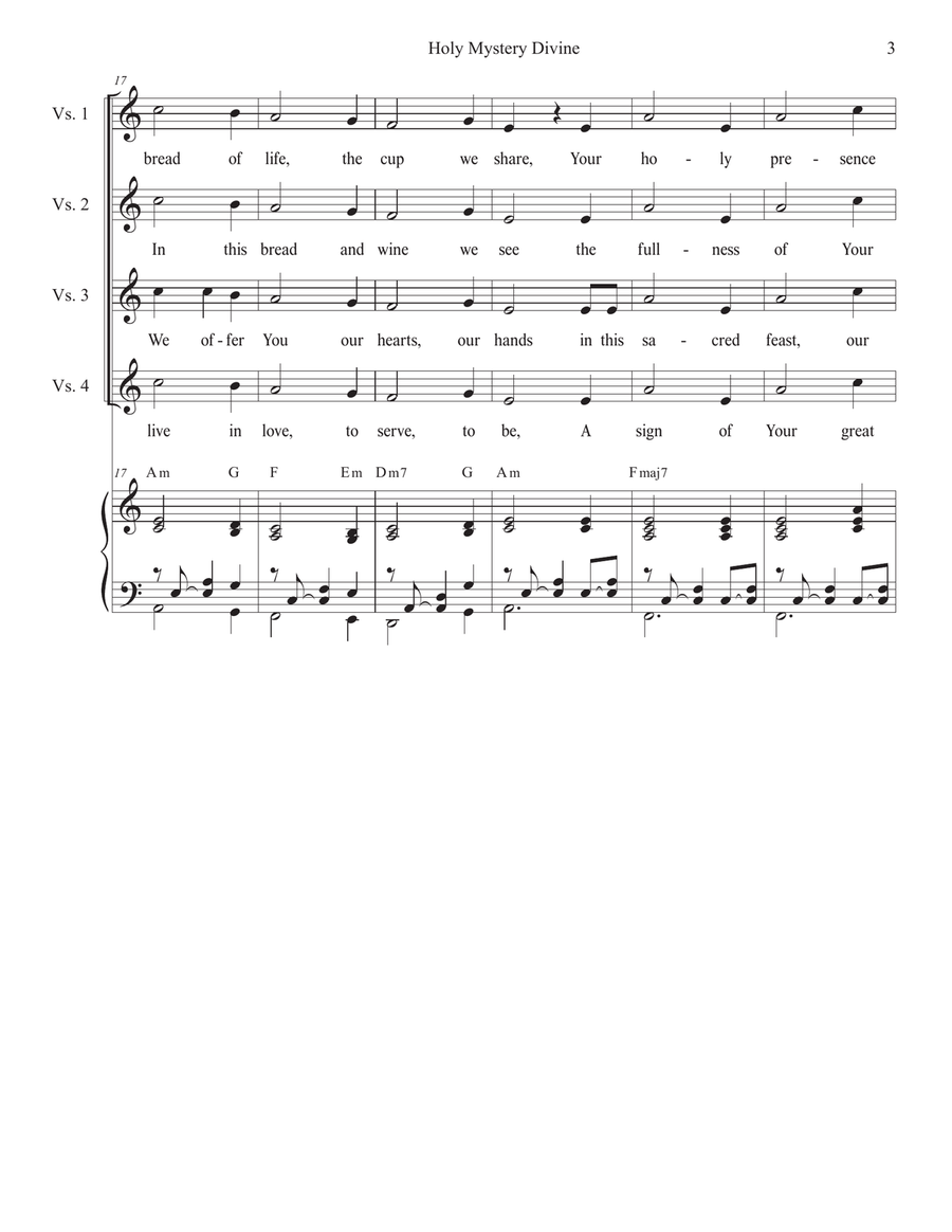 Holy Mystery Divine (2-part choir) 2-Part scores gallery preview page 3