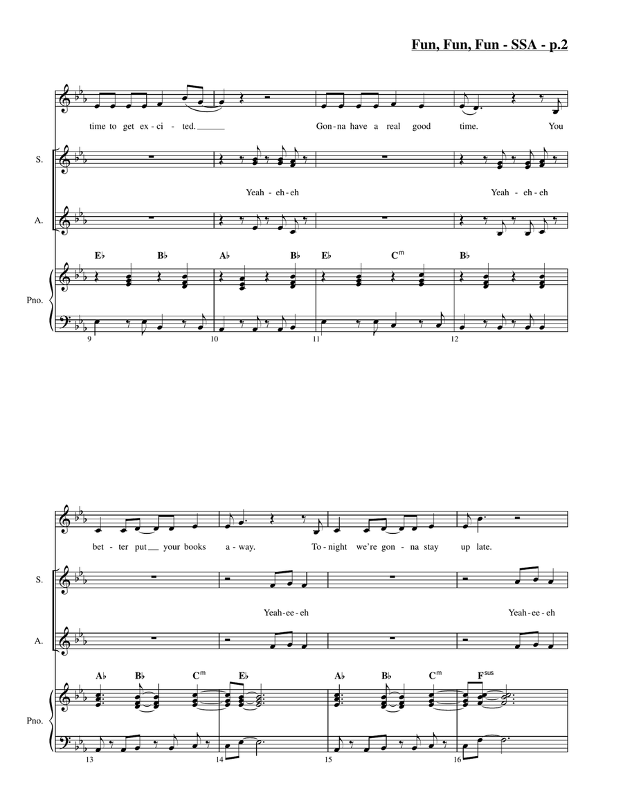 Fun Fun Fun (SSA) Fun Fun Fun (SSA) SSA scores gallery preview page 3