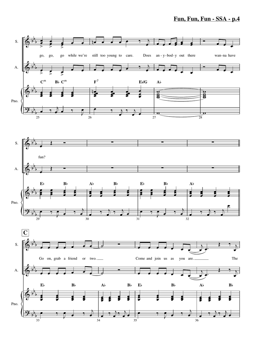 Fun Fun Fun (SSA) Fun Fun Fun (SSA) SSA scores gallery preview page 5