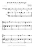Praise To The Lord, The Almighty – Soprano Recorder with Piano Accompaniment (Beginner Level)