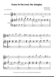 Praise To The Lord, The Almighty – Alto Recorder with Piano Accompaniment (Beginner Level)