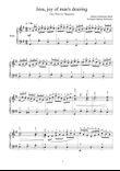 Jesu, Joy of Man's Desiring Easy Piano for Beginners (with finger numbers)