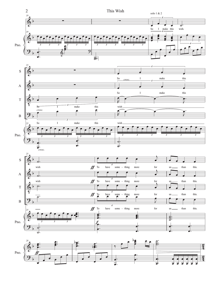 This Wish This Wish 4-Part scores gallery preview page 2
