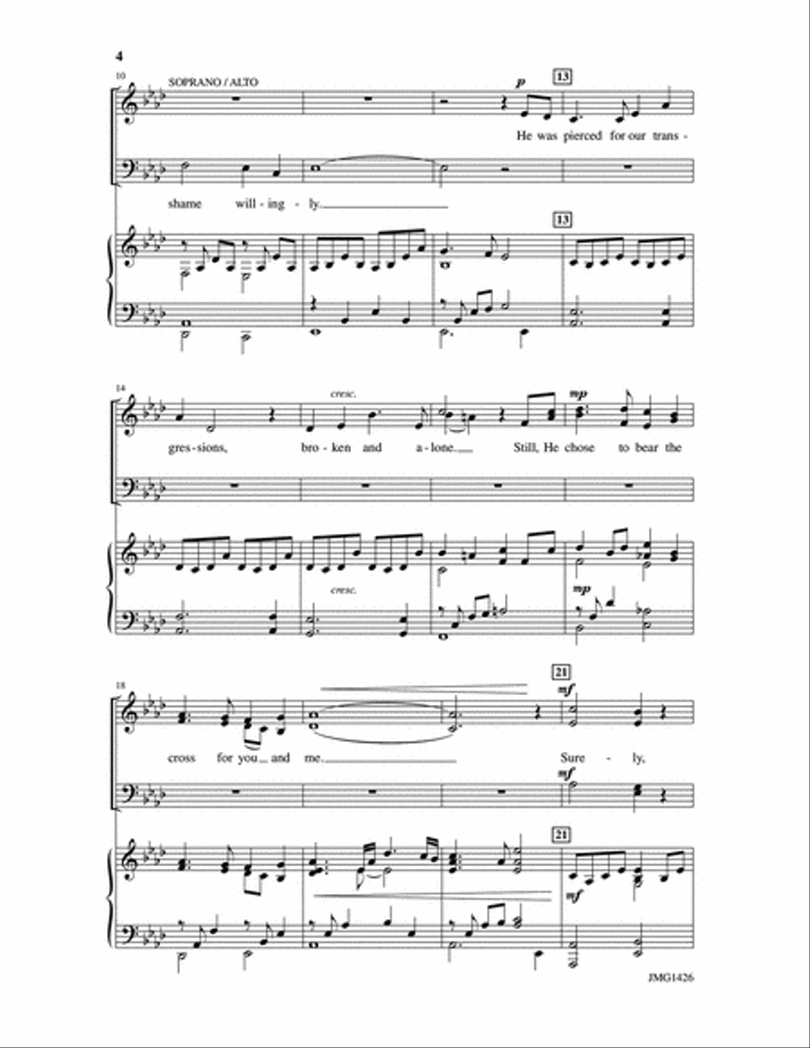Song of Golgotha (The Passion Song) 4-Part scores gallery preview page 3