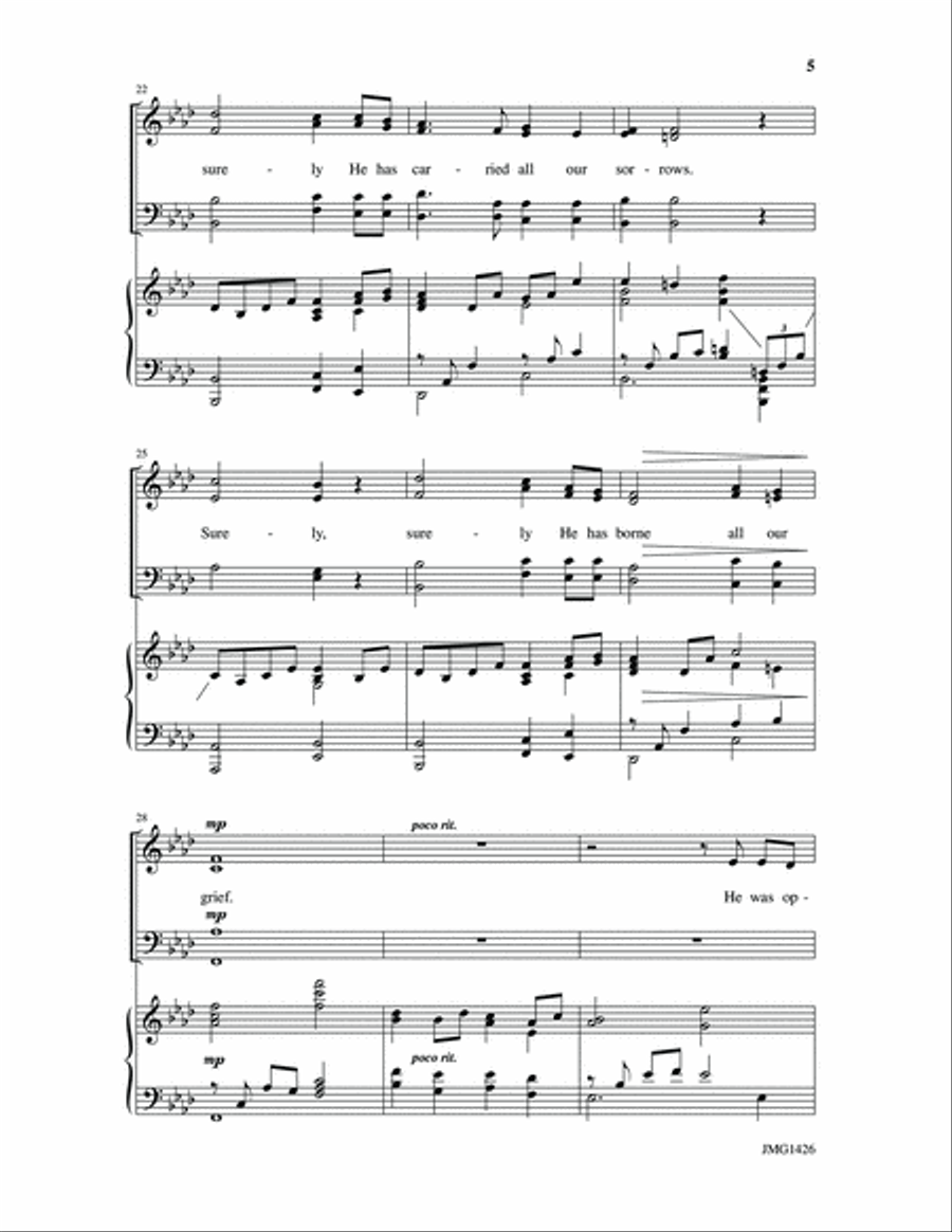 Song of Golgotha (The Passion Song) 4-Part scores gallery preview page 4