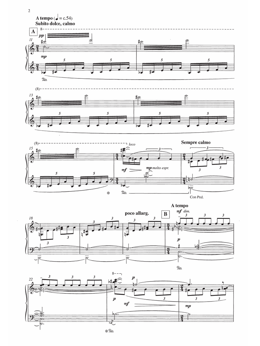 Cinq reflets (vocal score) Voice Solo scores gallery preview page 2