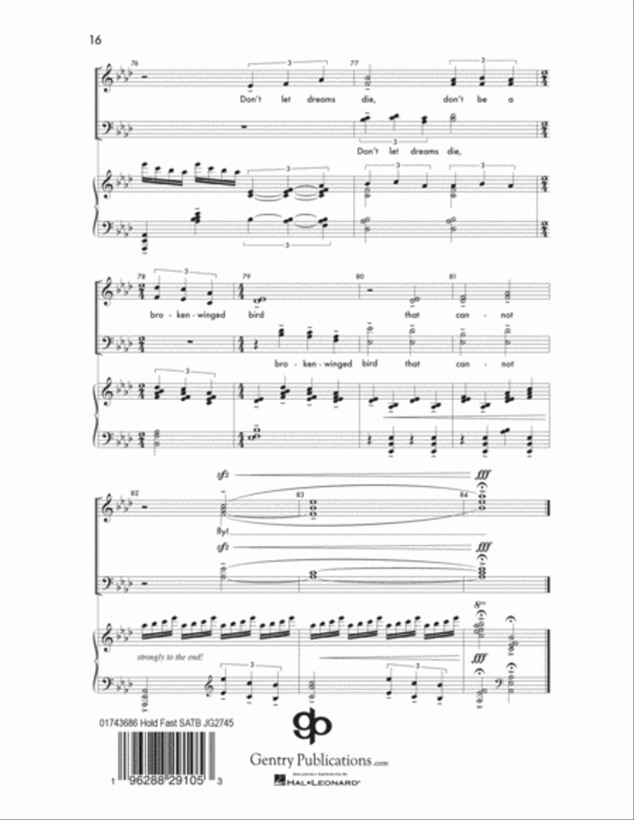Hold Fast to Dreams Hold Fast to Dreams 4-Part scores gallery preview page 14