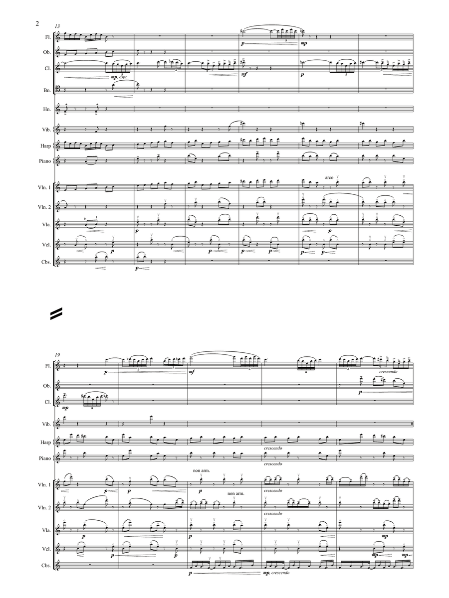 Fog (for 13 instruments) - Study Score Chamber Orchestra scores gallery preview page 2