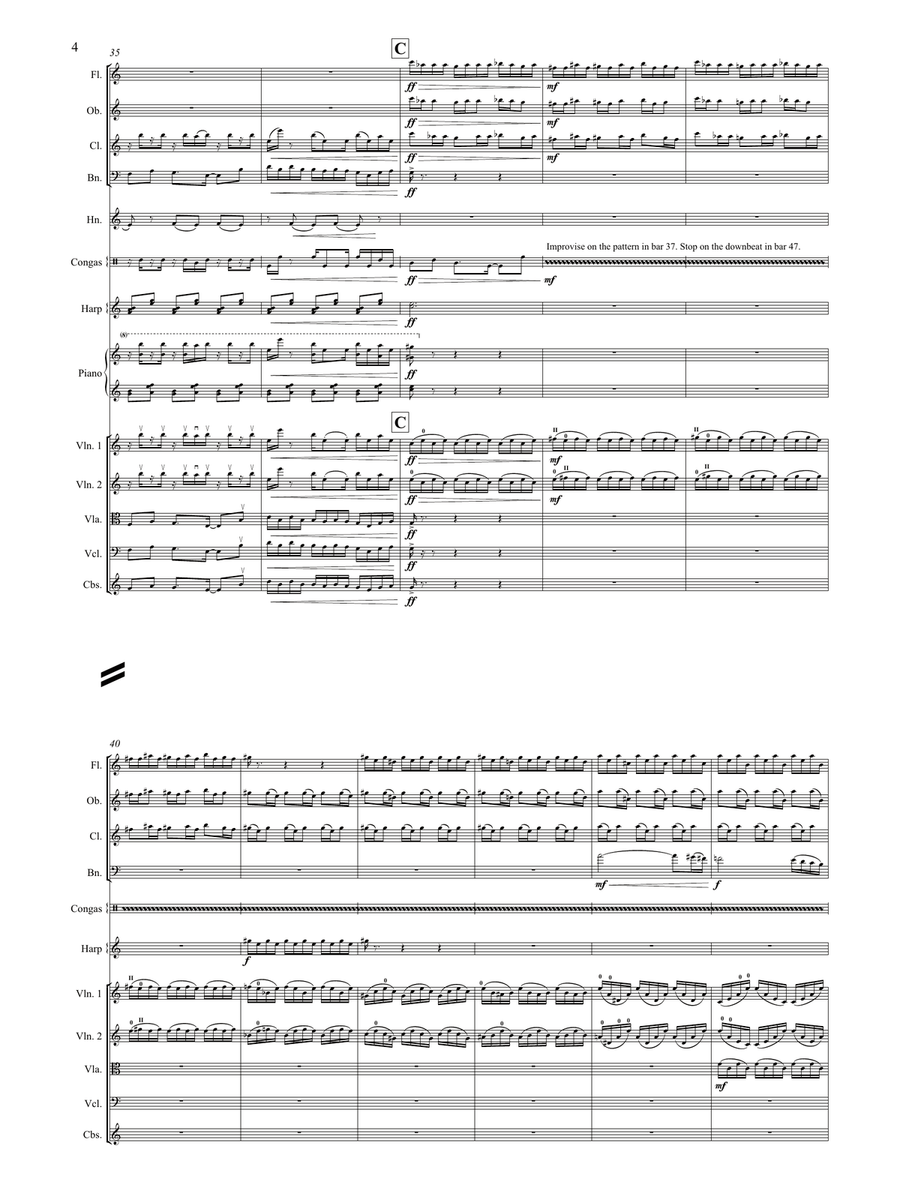 Fog (for 13 instruments) - Study Score Chamber Orchestra scores gallery preview page 4