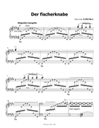 Der fischerknabe, by Liszt, S.292 No.1, in E Major Piano, Vocal scores gallery preview page 3