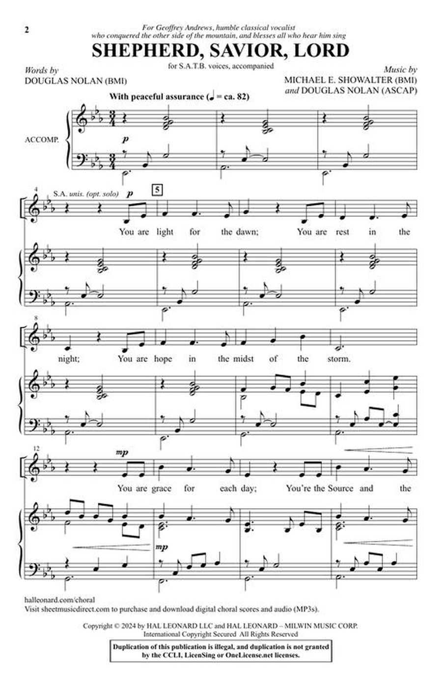 Shepherd, Savior, Lord Shepherd, Savior, Lord 4-Part scores gallery preview page 3
