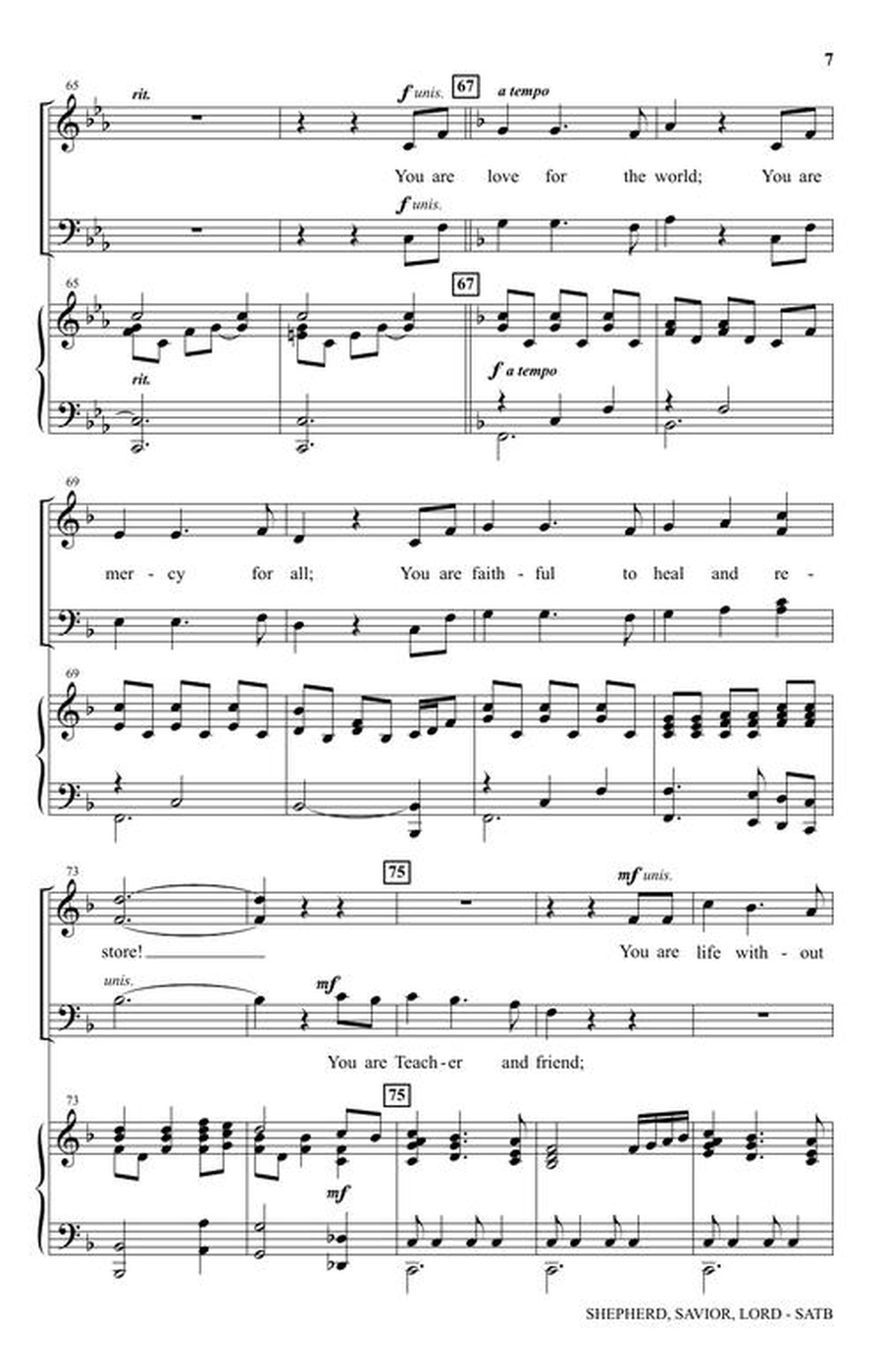 Shepherd, Savior, Lord Shepherd, Savior, Lord 4-Part scores gallery preview page 5