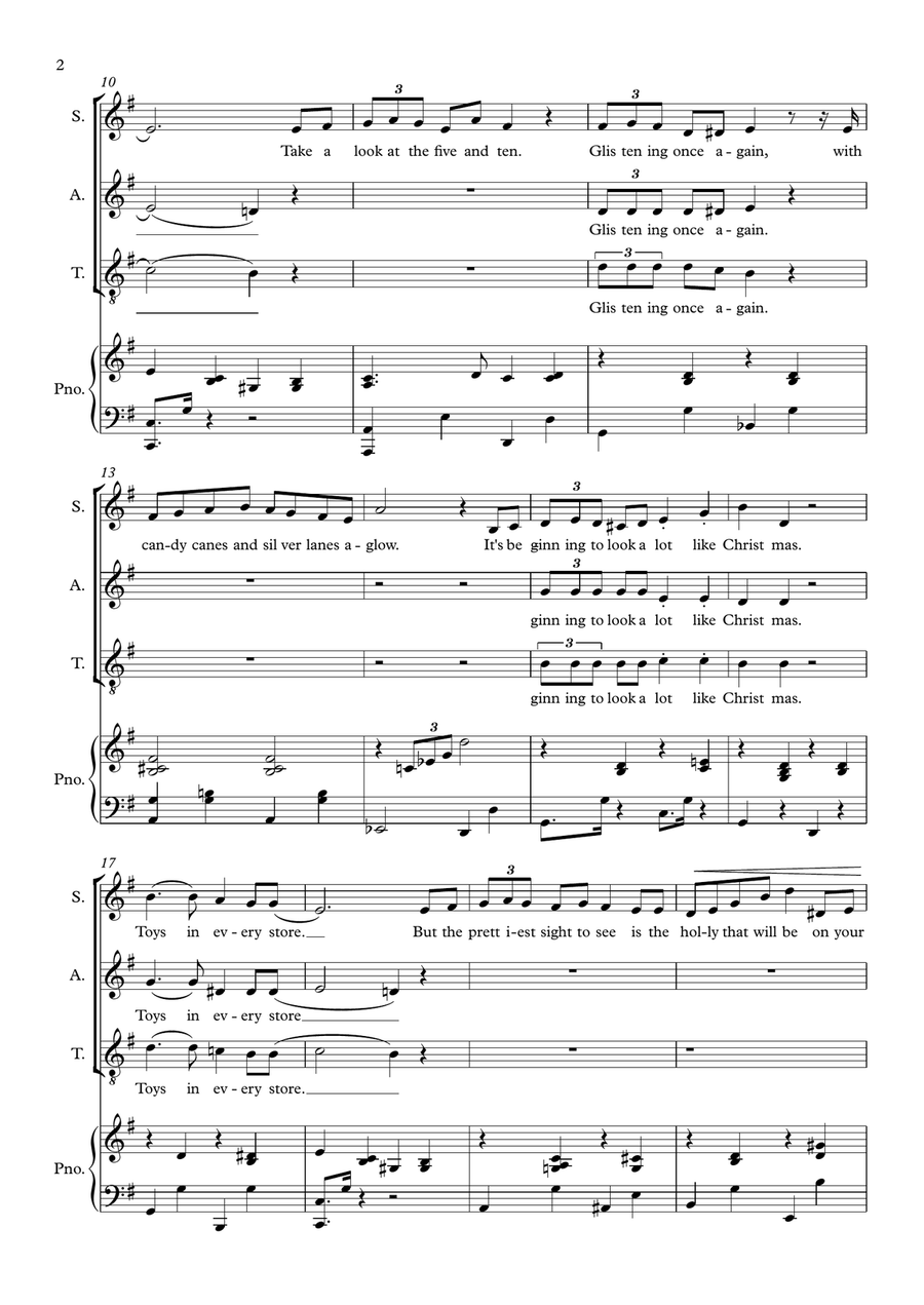 It's Beginning To Look Like Christmas 3-Part scores gallery preview page 2