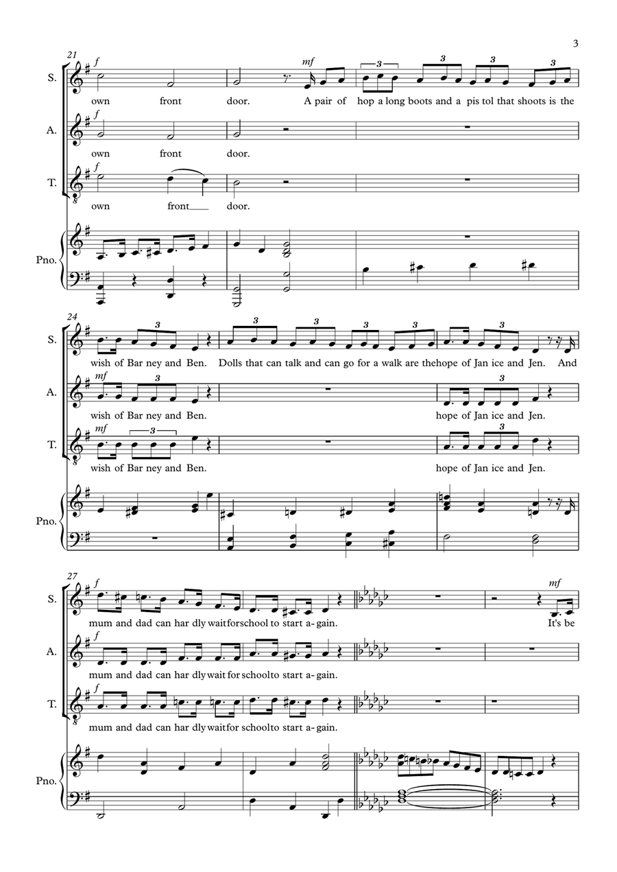 It's Beginning To Look Like Christmas 3-Part scores gallery preview page 3
