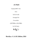 Aria: Ach ich sehe from Cantata BWV 162 (Arrangement for 6 recorders (SSTTBB or SSATBB))