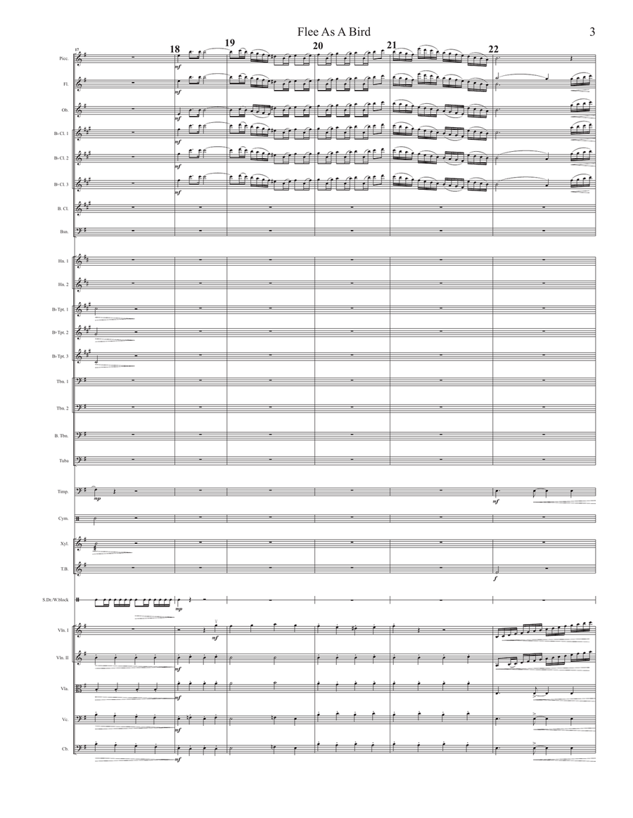 Flee As A Bird Flee As A Bird Full Orchestra scores gallery preview page 5