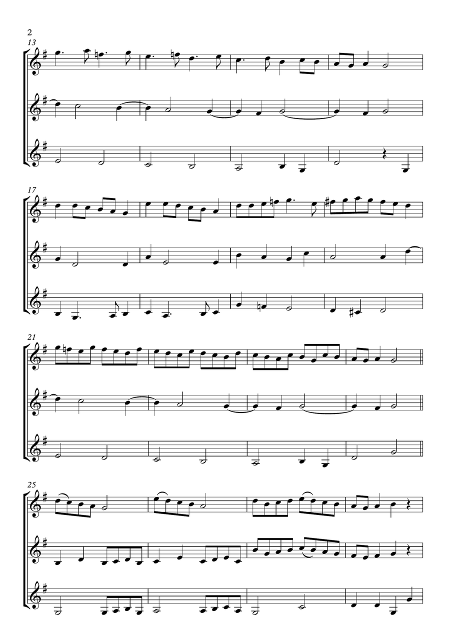 Variations on 'Tower Hill' (Farnaby) for guitar trio Guitar Ensemble scores gallery preview page 4
