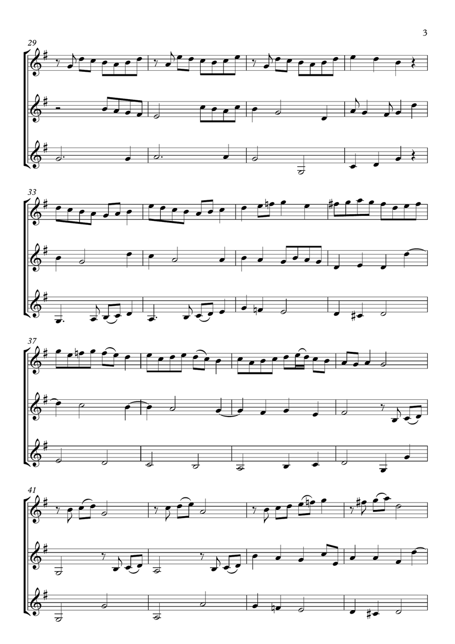 Variations on 'Tower Hill' (Farnaby) for guitar trio Guitar Ensemble scores gallery preview page 5