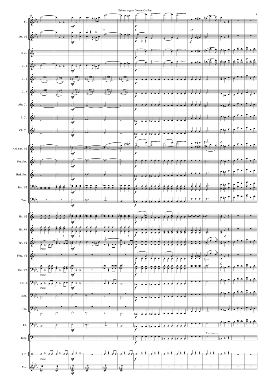 Erinnerung an Covent-Garden (Memory of Covent Garden) Concert Band scores gallery preview page 5