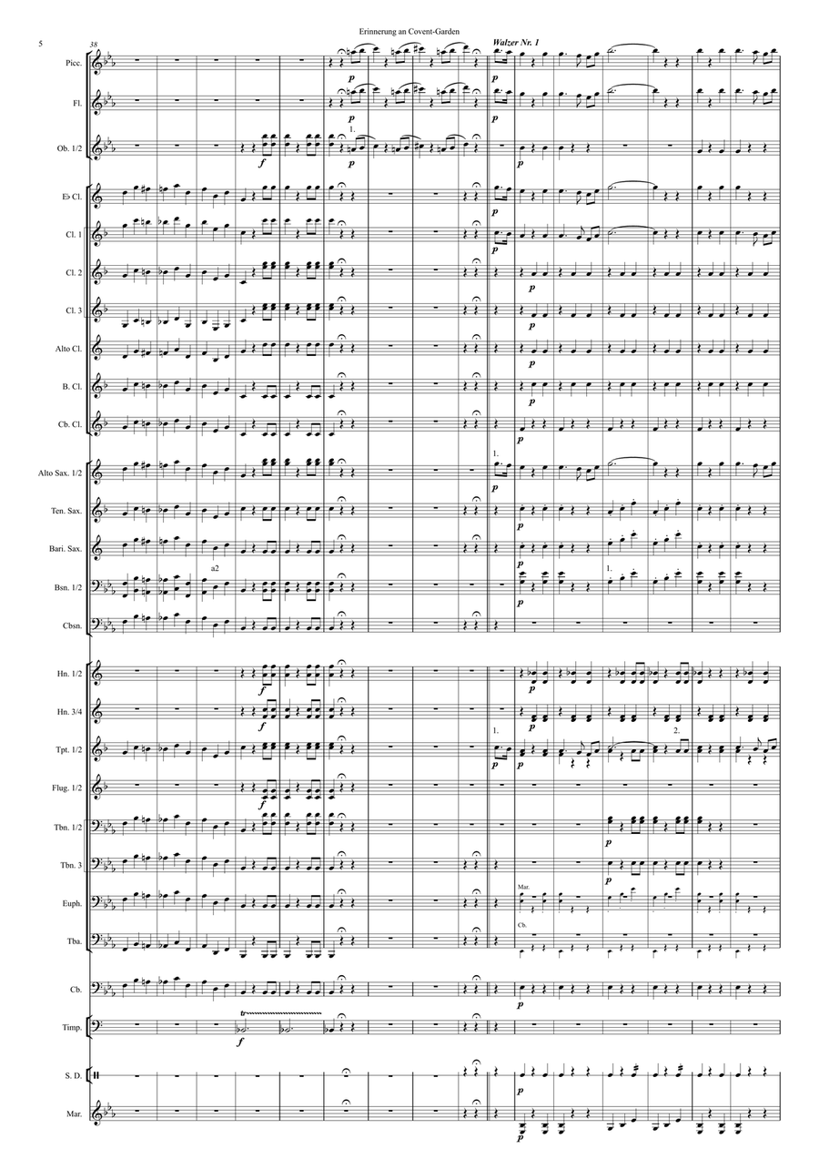 Erinnerung an Covent-Garden (Memory of Covent Garden) Concert Band scores gallery preview page 6