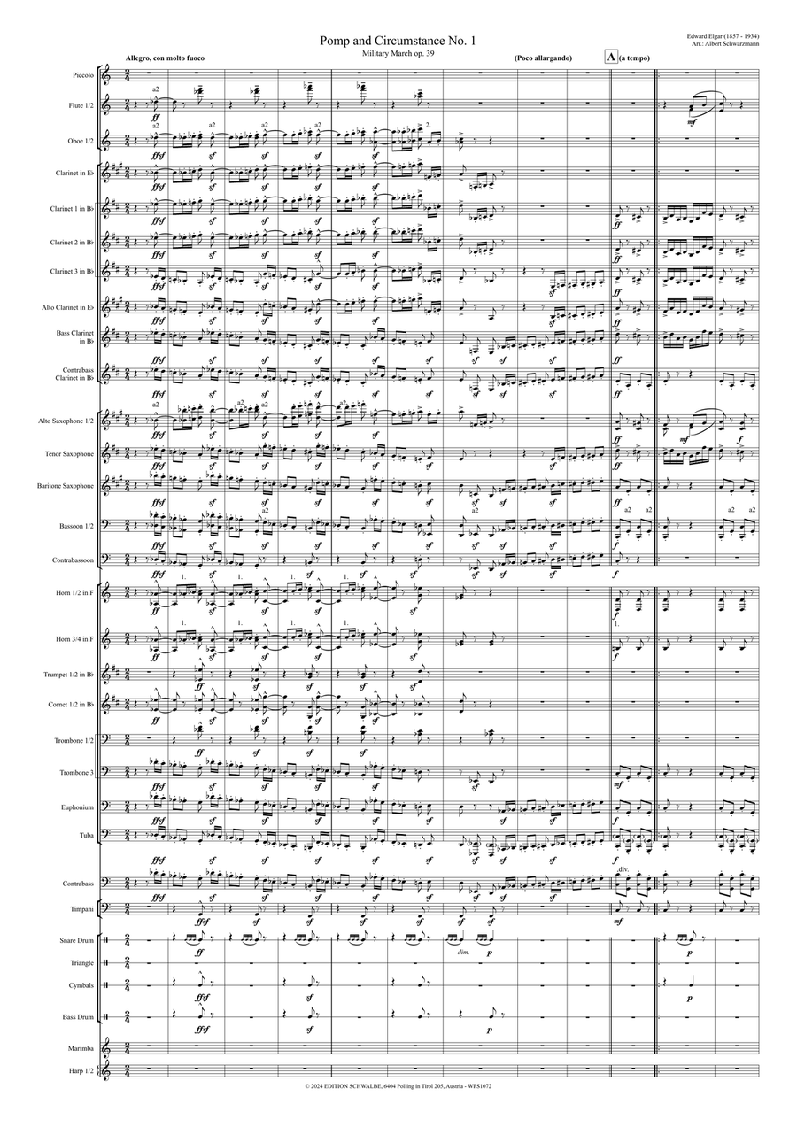Pomp and Circumstance No. 1 Concert Band scores gallery preview page 3