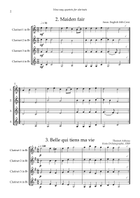 Nine Easy Clarinet Quartets Clarinet Quartet scores gallery preview page 4